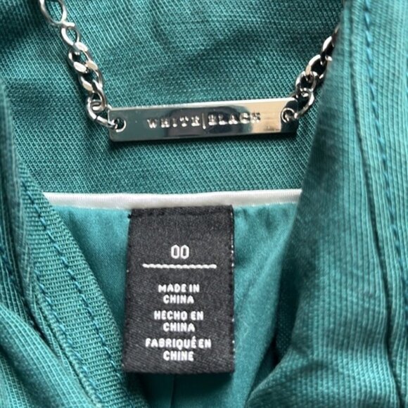 Green White House Black Market Waist Length denim Jacketsize - Picture 3 of 5